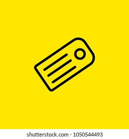 Line icon of tag. Label, price, sticker. Promotion concept. Can be used for topics like marketing, shopping, business
