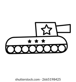 ícone de linha ícone de tanque ilustração de vetor plana