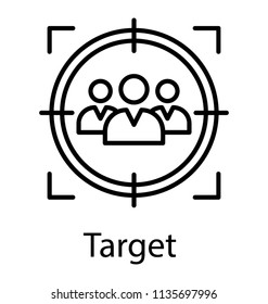 
Line Icon Target Customers. Customer Segmentation
