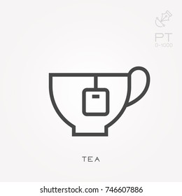 Line icon tea