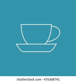 Line Icon of Tea or Coffee Cup.
