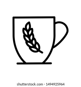 line icon for tea cup 