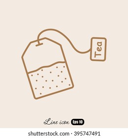 Line icon-  teabag