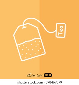 Line icon-  teabag