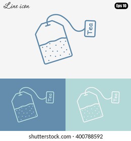 Line icon-  teabag