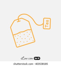 Line icon-  teabag