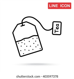 Line icon-  teabag