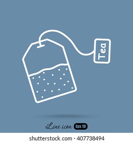 Line icon-  teabag