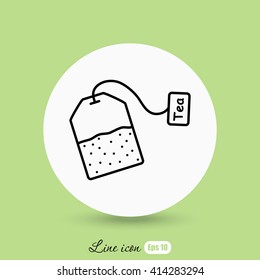 Line icon-  teabag