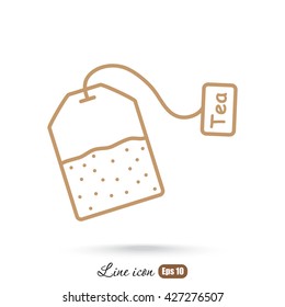Line icon-  teabag