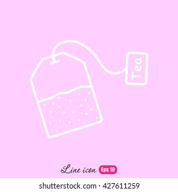 Line icon-  teabag