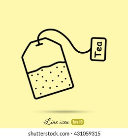 Line icon-  teabag