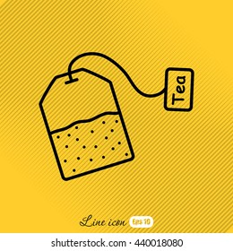 Line icon-  teabag