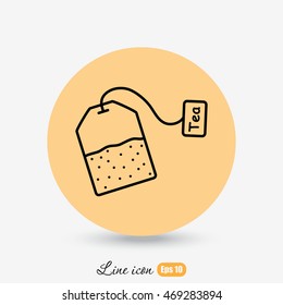Line icon-  teabag