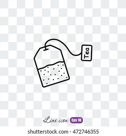 Line icon-  teabag