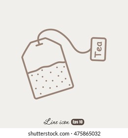 Line icon-  teabag