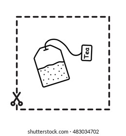 Line icon-  teabag