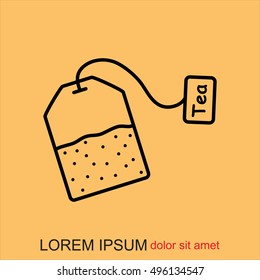 Line icon-  teabag