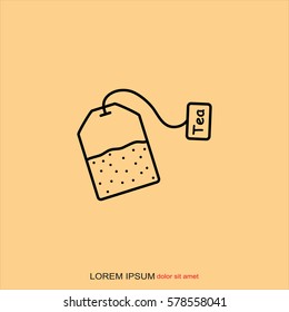 Line icon-  teabag