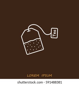 Line icon-  teabag