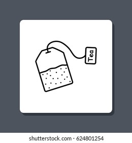 Line icon-  teabag