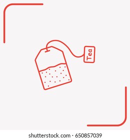 Line icon-  teabag