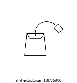 Line icon- teabag. Symbol, logo illustration. Pixel perfect vector