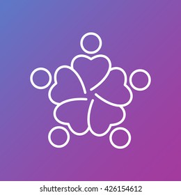 Line icon-  teamwork