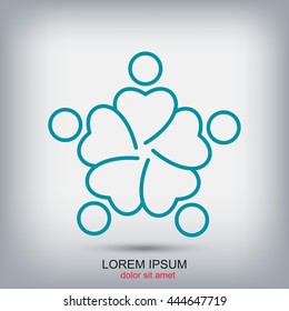 Line icon-  teamwork