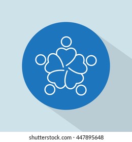 Line icon-  teamwork