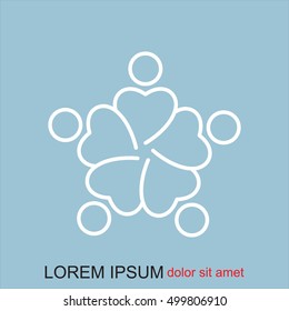 Line icon-  teamwork