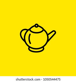 Line icon of teapot. Tea set, tea time, dinner. Kitchenware concept. Can be used for topics like kitchen, break, drinks