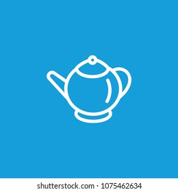 Line icon of teapot. Tea set, tea time, dinner. Kitchenware concept. Can be used for topics like kitchen, break, drinks
