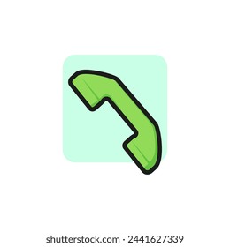 Line icon of telephone receiver. Call center, phone box, contact information. Communication concept. Can be used for web pictograms, design and application icons