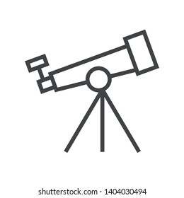 Line icon telescope. Simple vector illustration with ability to change.