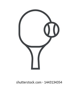 Line icon tennis accessories. Simple vector illustration with ability to change.