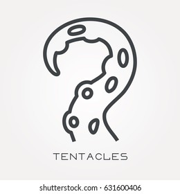 Line icon tentacles