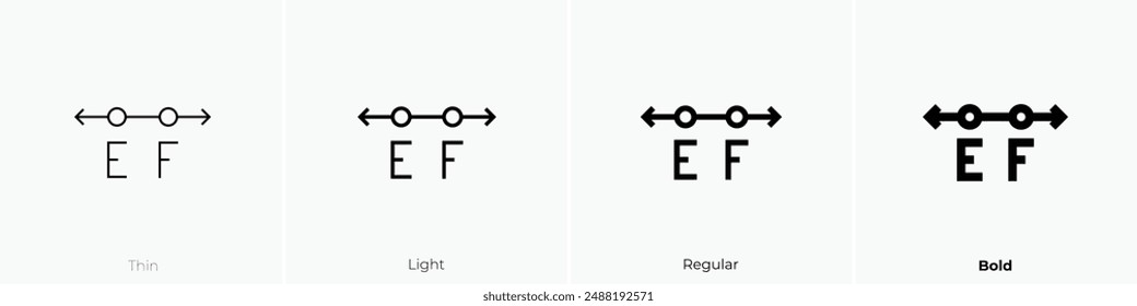 line icon. Thin, Light Regular And Bold style design isolated on white background