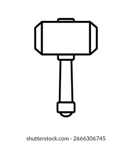 Line icon Thor's hammer vector on white background
Vector line icon on white background
