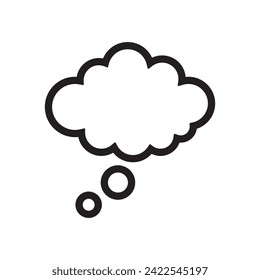 line icon thought bubble thinking cloud design vector illustration