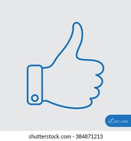 Line icon- thumb up