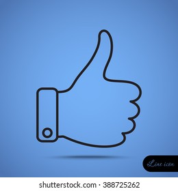Line icon- thumb up