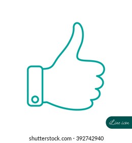 Line icon- thumb up