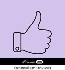 Line icon- thumb up