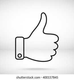 Line icon- thumb up