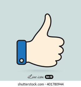 Line icon- thumb up
