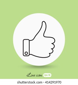 Line icon- thumb up