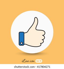 Line icon- thumb up