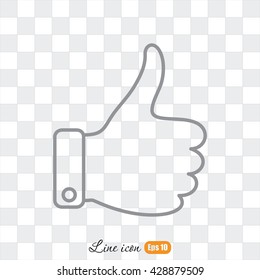 Line icon- thumb up