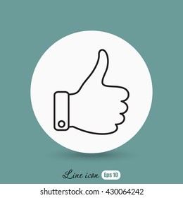 Line icon- thumb up